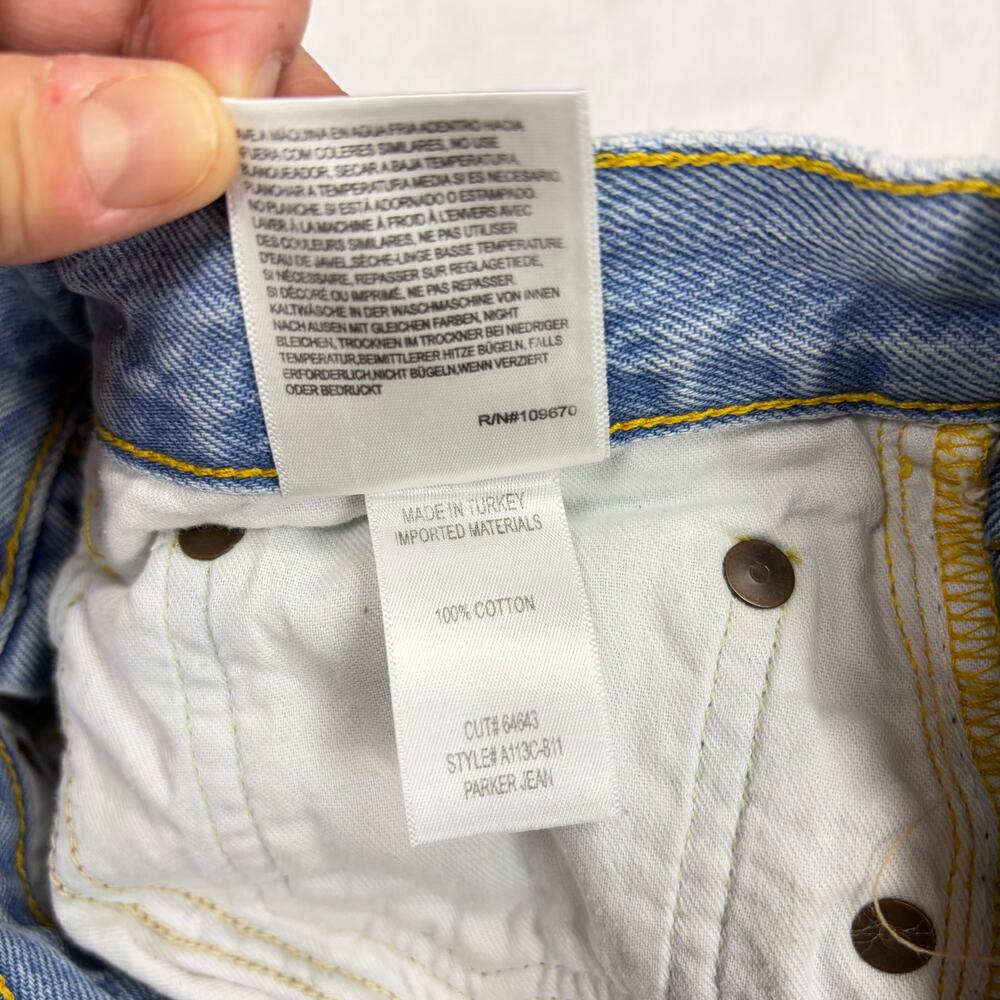 Agolde womens high rise light wash cropped jeans. Size 27 100% cotton button fly - Picture 5 of 8